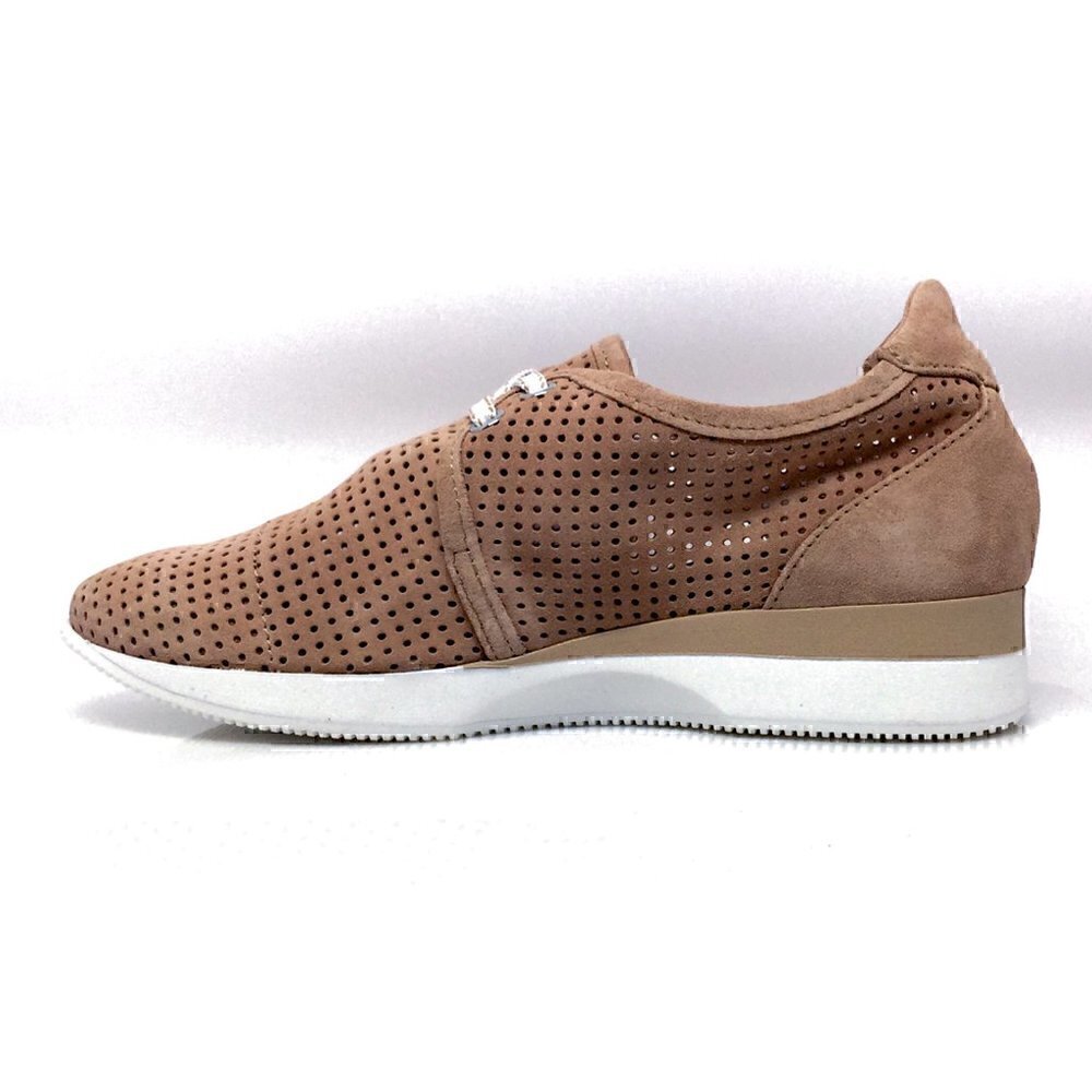 NEW MAXMARA MM41 Nude  Suede Sneakers Shoes - Picture 6 of 11